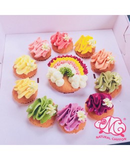 彩虹1大10小Cupcake禮盒